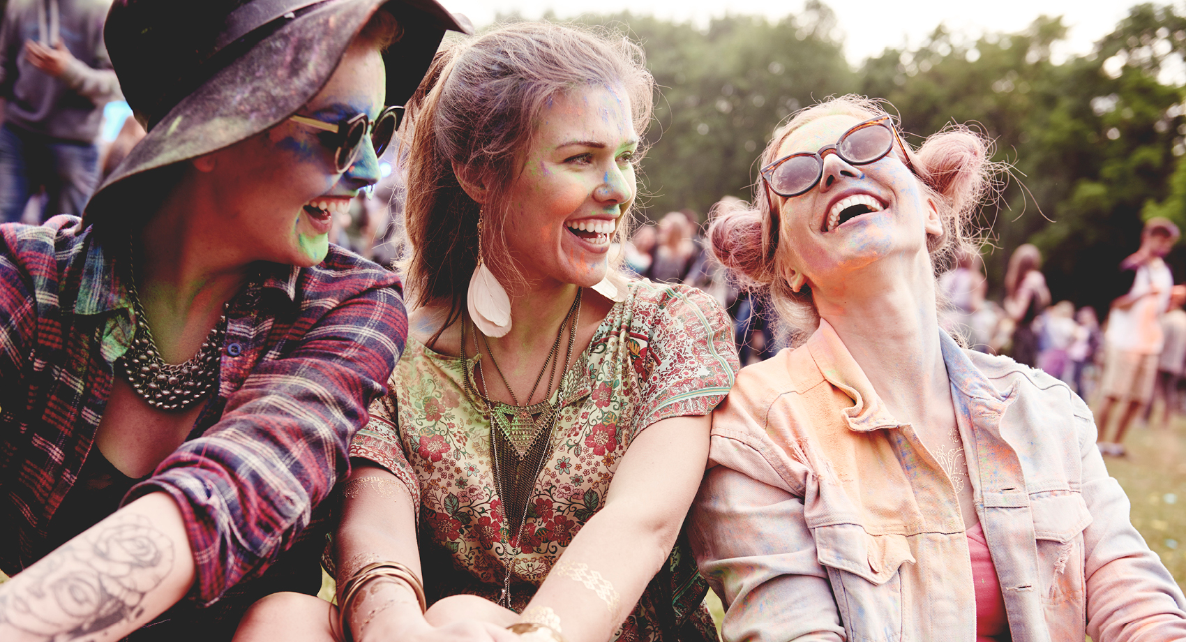 Group of girls at a festival