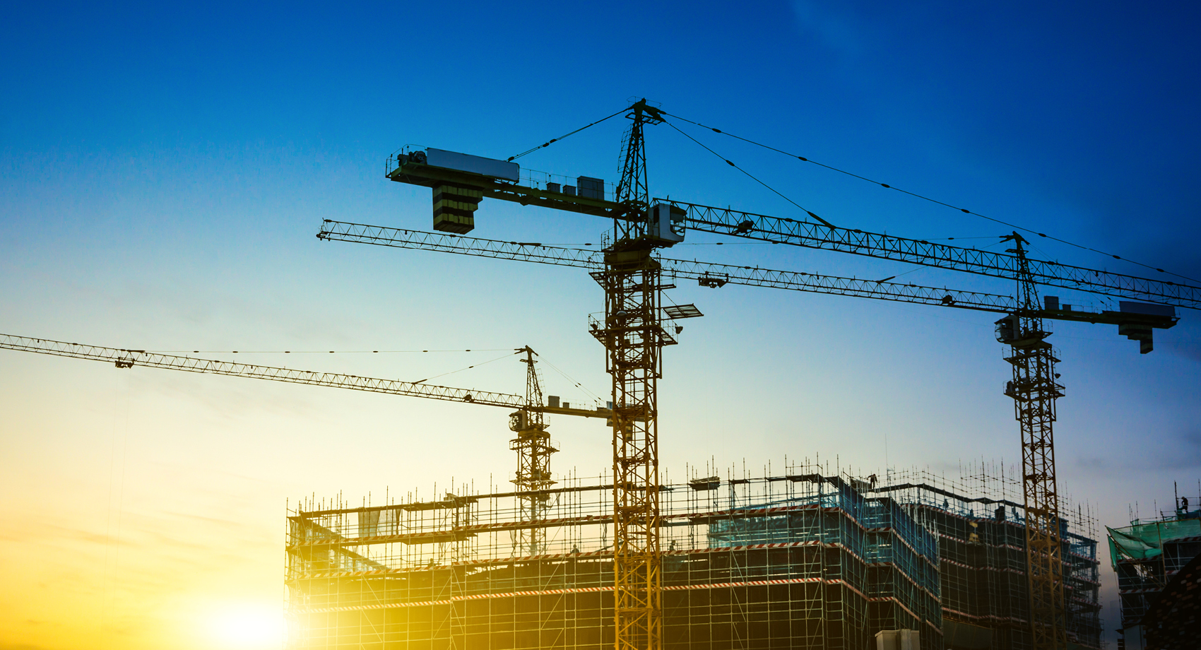 Cranes on a building site