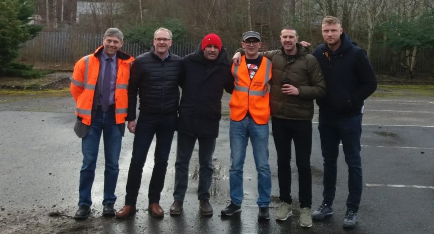 John Hind (Harworth Group), Stuart Ashton (Harworth Group), Chris Harris (Top Gear), Henry Gyselman (Lambert Smith Hampton), Paddy McGuinness (Top Gear), Freddie Flintoff (Top Gear)
