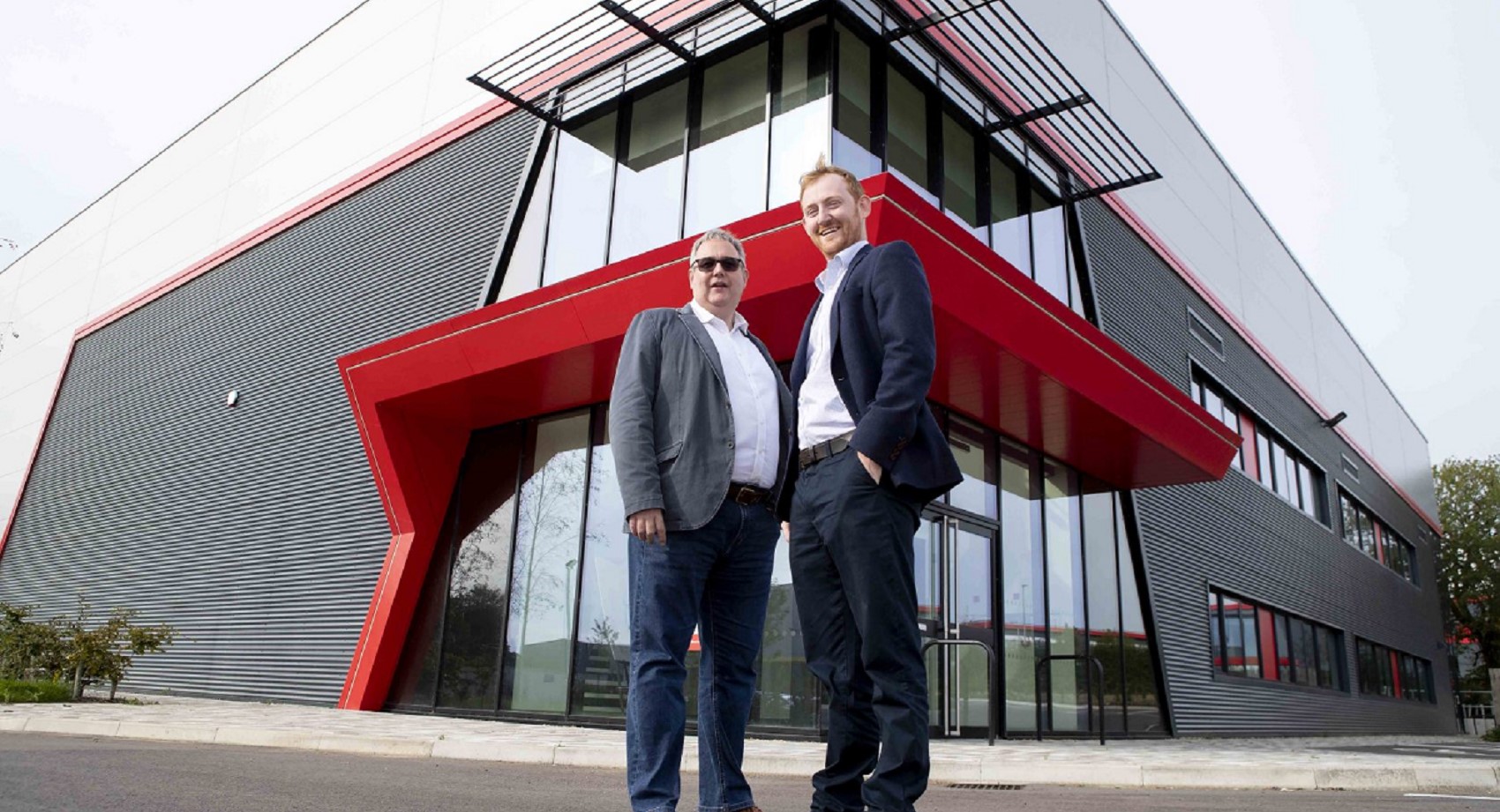 MEPC’s Chris Kimber-Nickelson with Lambert Smith Hampton’s Ed Lifely at Silverstone Park